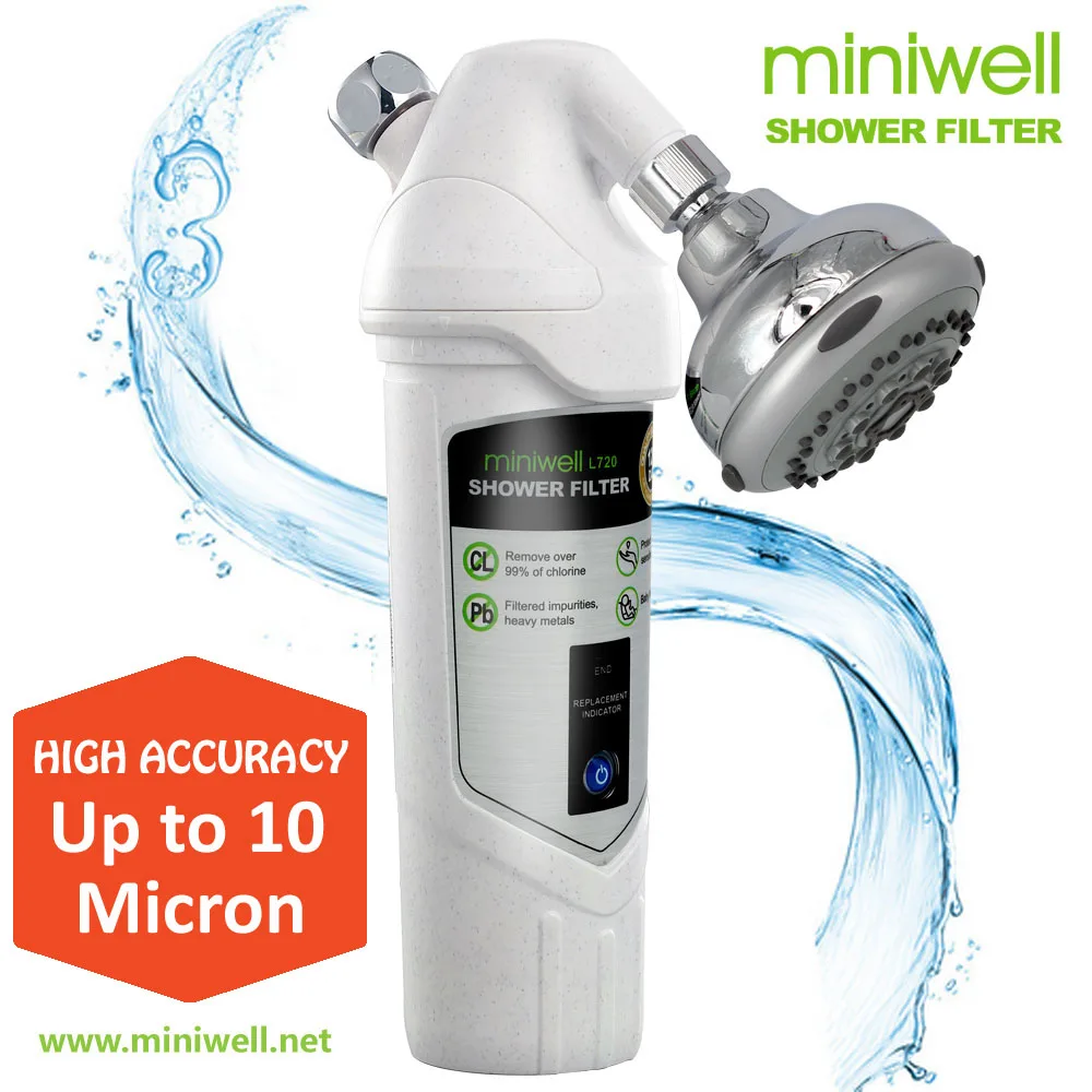 Miniwell Water Shower Purification System L720-H with shower head, adjustable and high output
Miniwell Water Shower Purification System L720-H with shower head, adjustable and high output