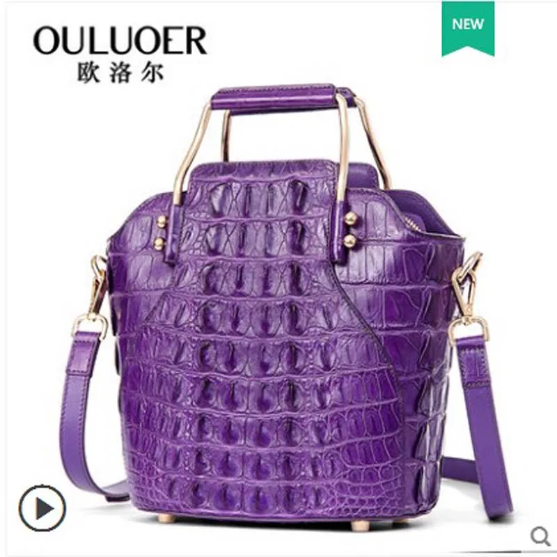 ouluoer Thailand crocodile skin Single Shoulder female bag new bucket bag leather handbag bag woman bag
ouluoer Thailand crocodile skin Single Shoulder female bag new bucket bag leather handbag bag woman bag