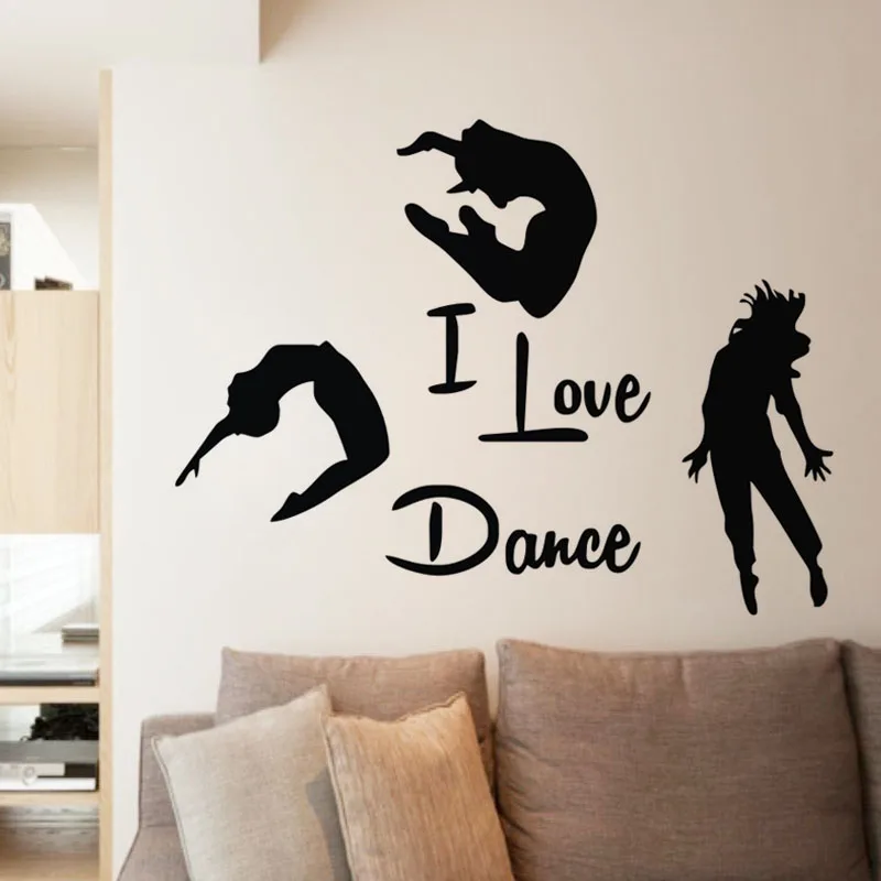I Love Dance Wall Stickers Home Decor Three Dancers Wall Murals Self Adhesive Vinyl Wall Decals Prom Bedroom Decoration DA01
I Love Dance Wall Stickers Home Decor Three Dancers Wall Murals Self Adhesive Vinyl Wall Decals Prom Bedroom Decoration DA01