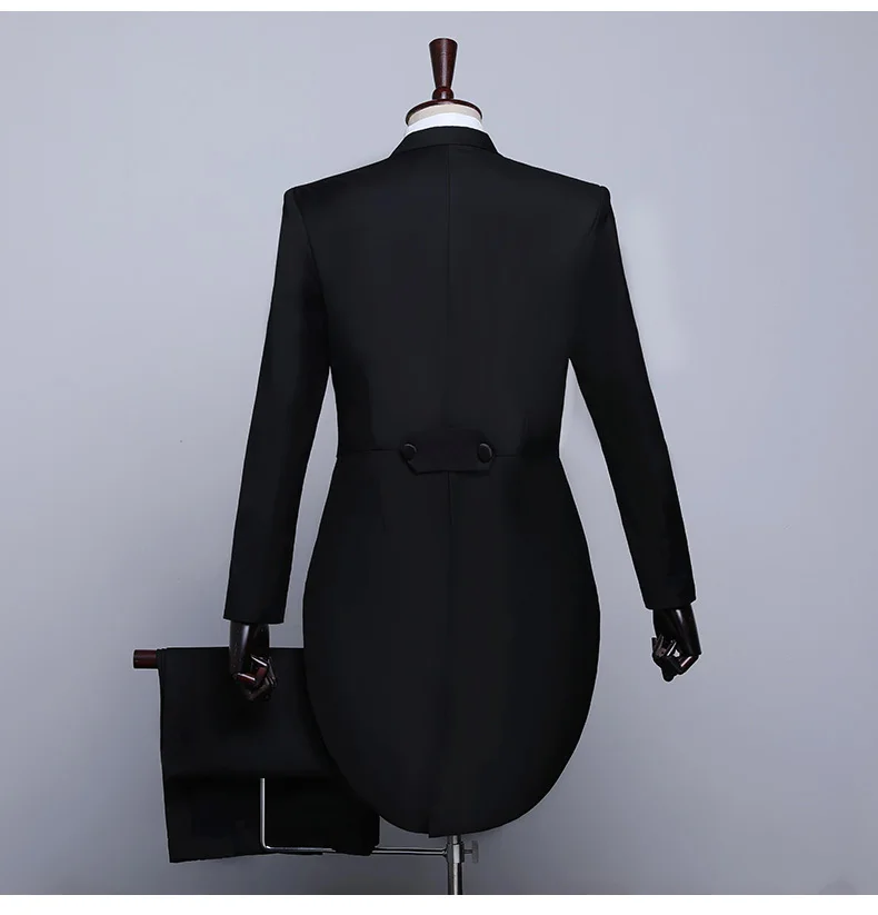 PYJTRL Male Classic Black White Navy Blue Tailcoat Tuxedo Wedding Grooms Suits For Men Party Prom Banquet Stage Singers Costume
PYJTRL Male Classic Black White Navy Blue Tailcoat Tuxedo Wedding Grooms Suits For Men Party Prom Banquet Stage Singers Costume