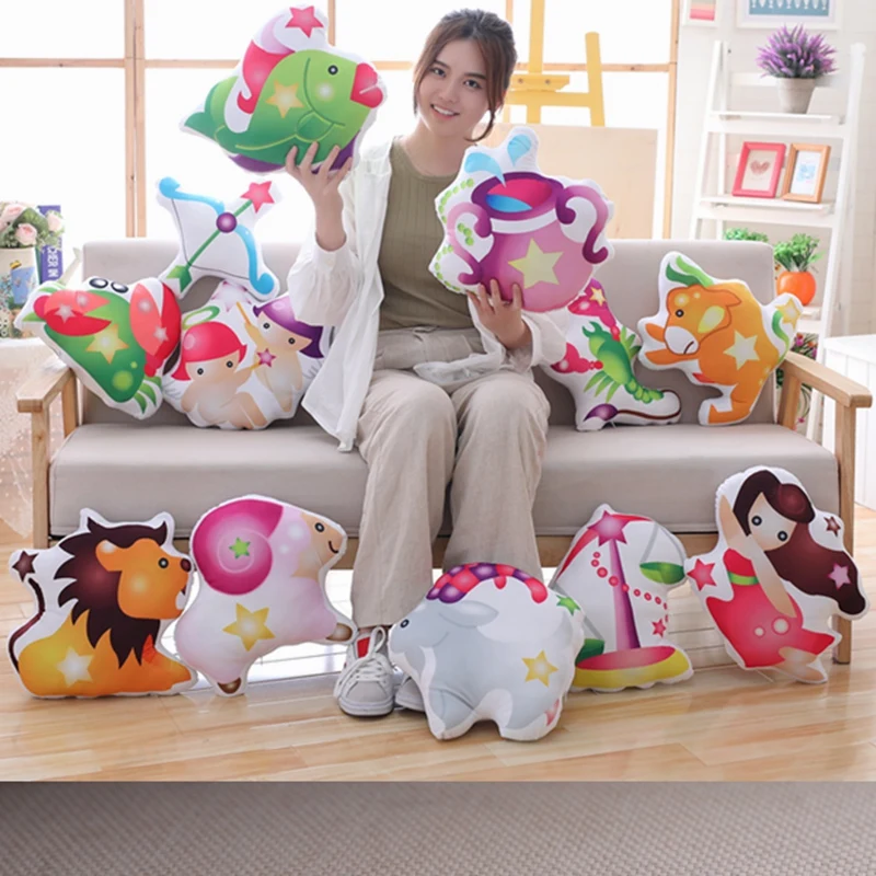 Cartoon Twelve Zodiac Plush Toy Stuffed Animal Pillow Sofa Cushion Plush Toys For Kid's Birthday Gift Or Home Decoration
Cartoon Twelve Zodiac Plush Toy Stuffed Animal Pillow Sofa Cushion Plush Toys For Kid's Birthday Gift Or Home Decoration