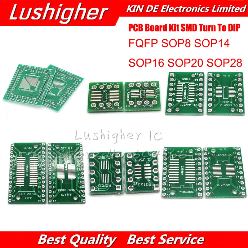30PCS Diy PCB Board Kit SMD Turn To DIP Adapter Converter Plate FQFP SOP8 SOP14 SOP16 SOP20 SOP28 QFP SOP 8 14 16 20 28
30PCS Diy PCB Board Kit SMD Turn To DIP Adapter Converter Plate FQFP SOP8 SOP14 SOP16 SOP20 SOP28 QFP SOP 8 14 16 20 28