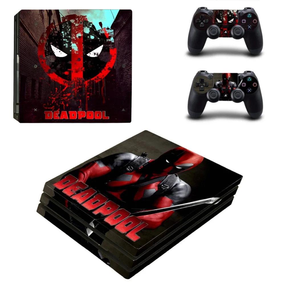 Пленка Дэдпул PS4 Pro наклейка на кожу Виниловая для Sony Playstation 4 консоль и 2