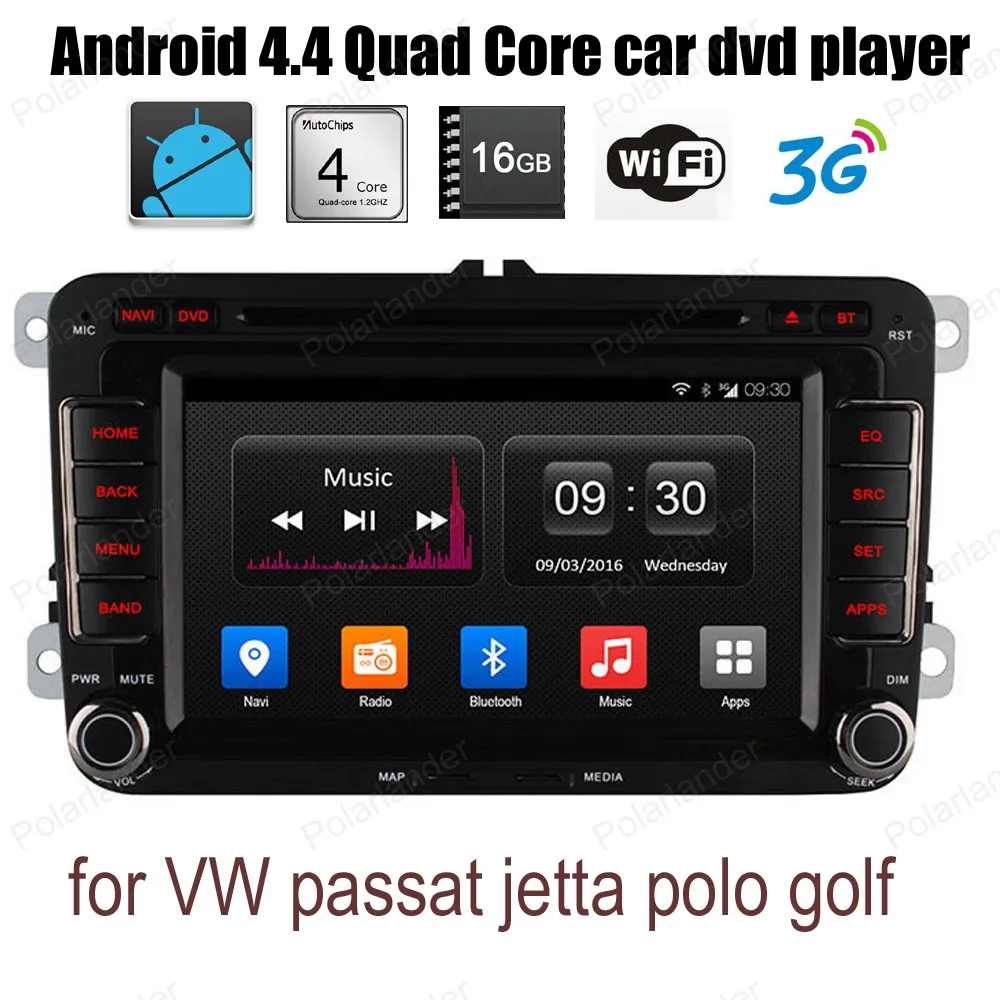 Android 4 7-дюймовый автомобильный DVD FM AM радио для VW passat jetta polo golf поддержка wifi 3G BT GPS DAB +