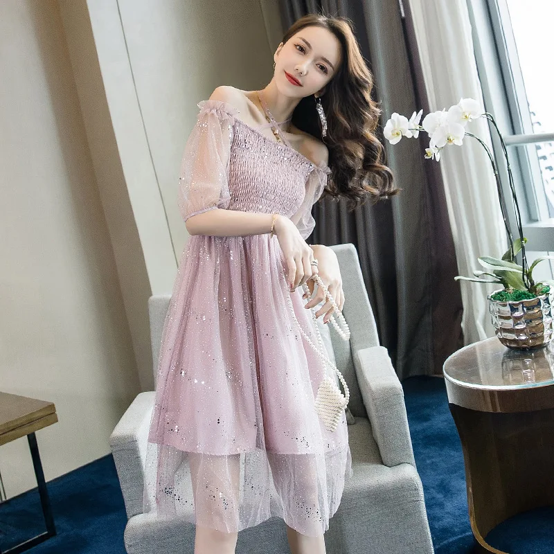 Big Size Women Off Shoulder Backless Black Dress Women A-line Elegant Sequin Dress Summer 2019 Halter Mesh Patchwork Pink Dress
Big Size Women Off Shoulder Backless Black Dress Women A-line Elegant Sequin Dress Summer 2019 Halter Mesh Patchwork Pink Dress