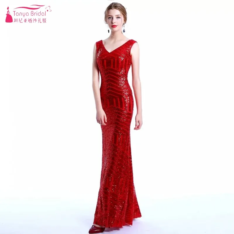 Sexy Illusion Back Mermaid Sequined Red Evening Dresses Long Formal Special Occasion Mermaid Prom Dress DQG491
Sexy Illusion Back Mermaid Sequined Red Evening Dresses Long Formal Special Occasion Mermaid Prom Dress DQG491