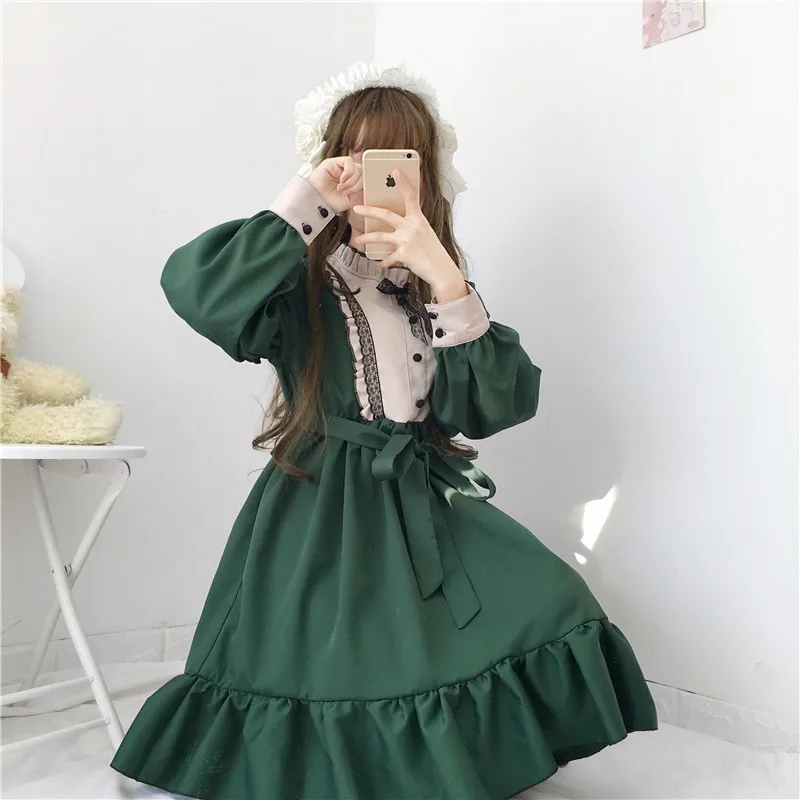 Japanses Kawaii Sweet vestido Lolita Dress Women's Classic Long Sleeve Vintage Dress with Ruffles dress
Japanses Kawaii Sweet vestido Lolita Dress Women's Classic Long Sleeve Vintage Dress with Ruffles dress