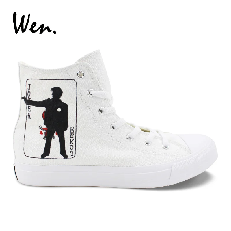 Wen White Canvas Sneakers High Top Design Joker Poker Hand Painted Shoes Adult Footwear Big Size Unisex Vulcanized Shoes Flat
Wen White Canvas Sneakers High Top Design Joker Poker Hand Painted Shoes Adult Footwear Big Size Unisex Vulcanized Shoes Flat