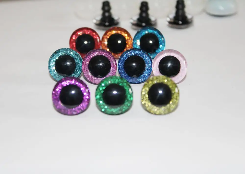 1000pcs/lot 16mm 3D clear glitter safety toy eyes short stem + glitter fabric+ washer for diy plush toy doll--10 colors option
1000pcs/lot 16mm 3D clear glitter safety toy eyes short stem + glitter fabric+ washer for diy plush toy doll--10 colors option