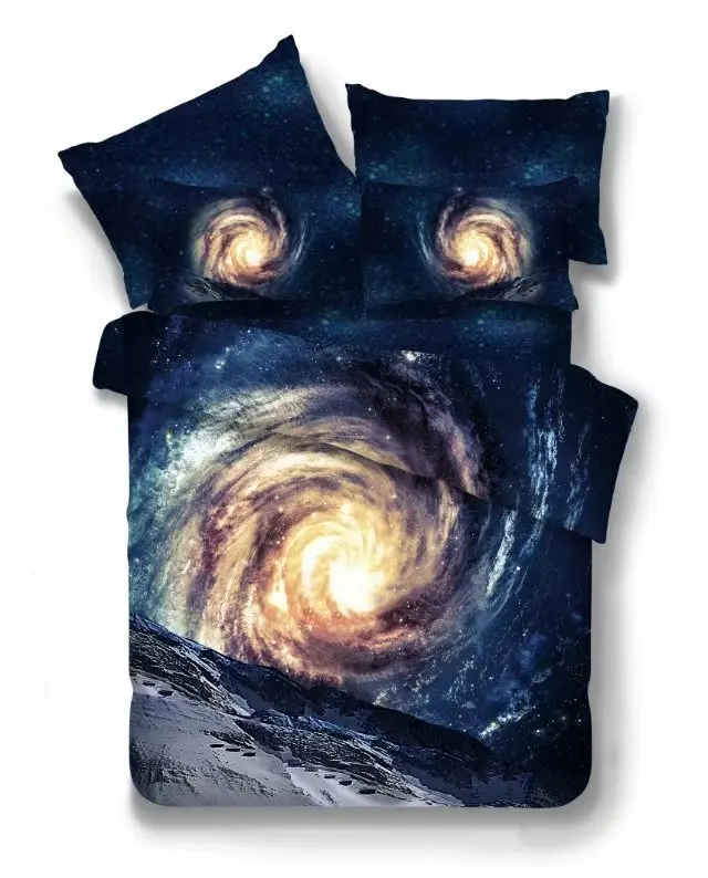 Housse De Couette HD 3d Galaxy Space пододеяльник комплект постельного белья Королевский размер