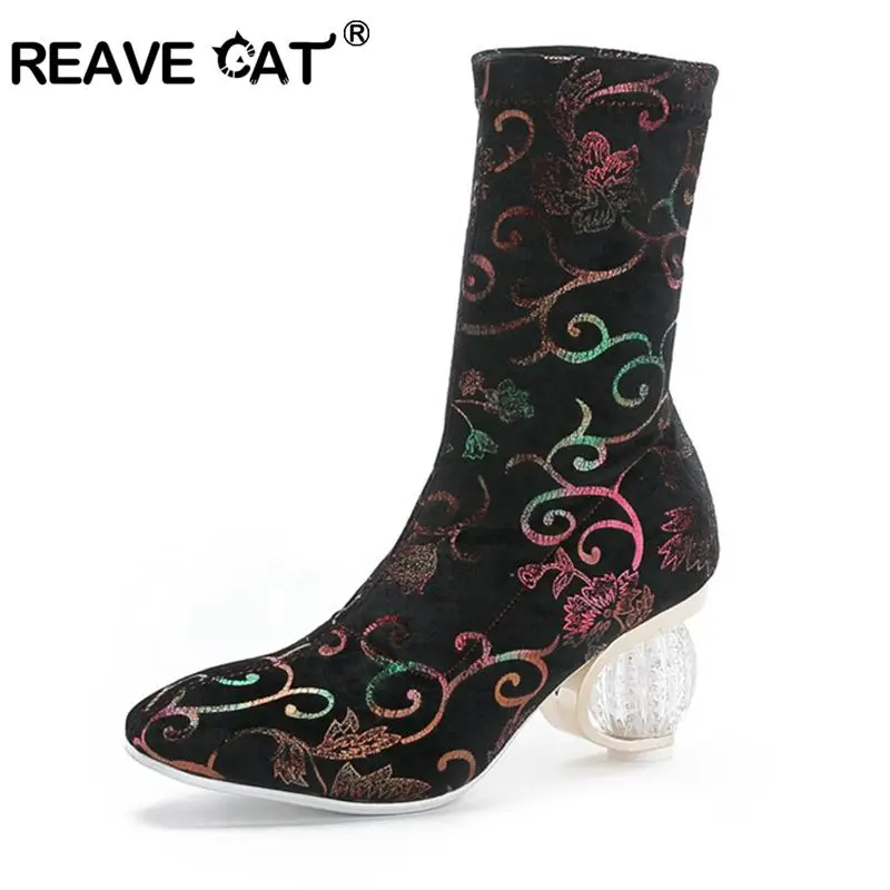 Женские сапоги до середины икры REAVE CAT, прозрачные сапоги до середины икры с цветочным принтом, обувь для вечеринок, большие размеры, весна-осень 2019
Женские сапоги до середины икры REAVE CAT, прозрачные сапоги до середины икры с цветочным принтом, обувь для вечеринок, большие размеры, весна-осень 2019