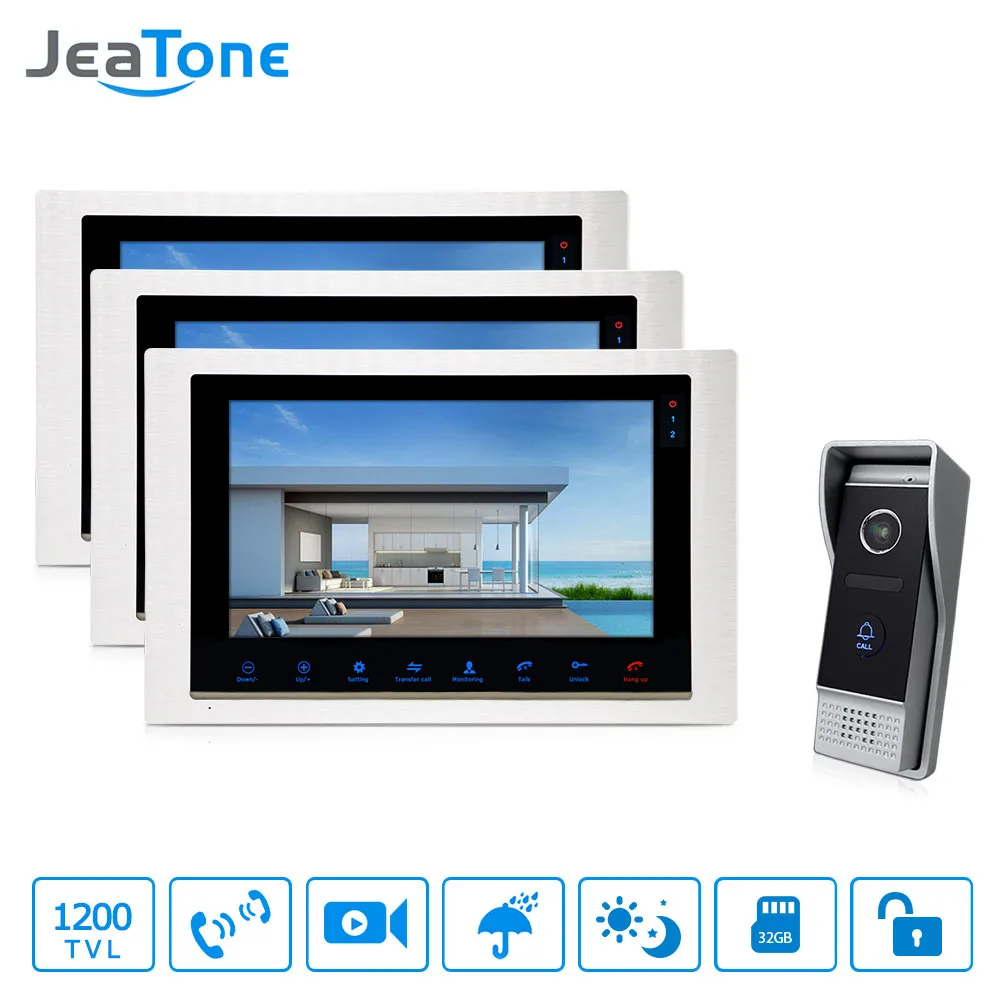 Проводной видеодомофон JeaTone 10 '', система монитора для дома и квартиры, 3 и 1, лучший вечерний просмотр, уличная камера
Проводной видеодомофон JeaTone 10 '', система монитора для дома и квартиры, 3 и 1, лучший вечерний просмотр, уличная камера