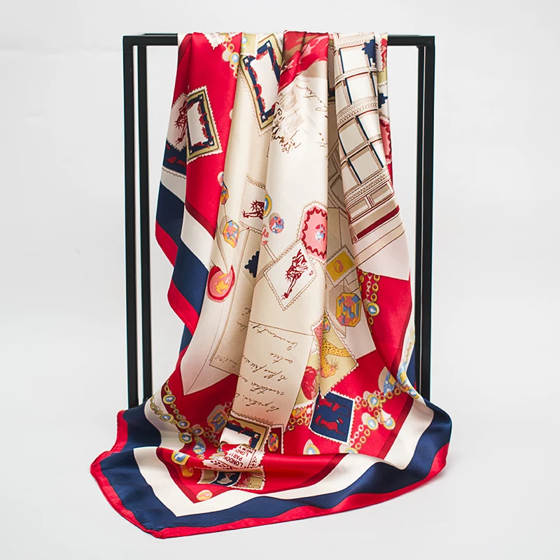 Luxury Brand Square Silk Scarf Women Maps Print Satin Shawls Ladies Office Neckerchief Foulard Female Bandana Head Muslim Hijab
Luxury Brand Square Silk Scarf Women Maps Print Satin Shawls Ladies Office Neckerchief Foulard Female Bandana Head Muslim Hijab
