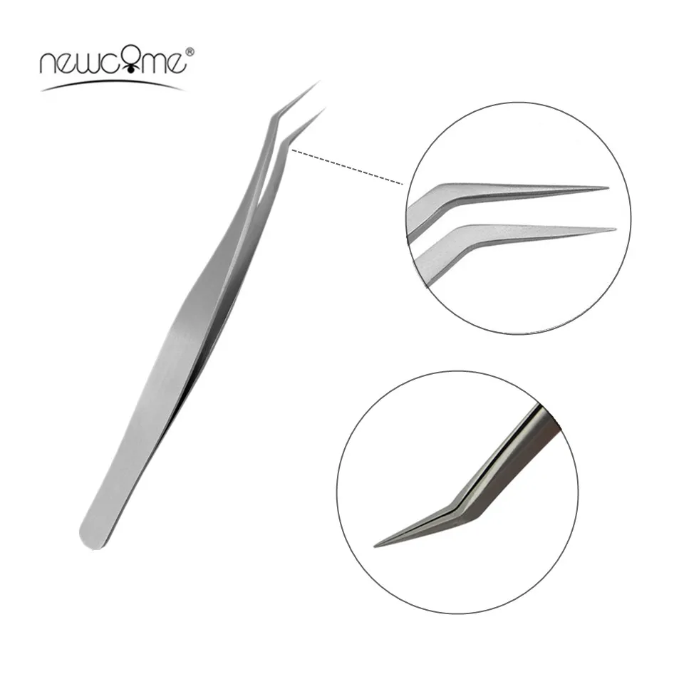 

VETUS 5pcs/set Eye Lashes Eyelash Extension Tweezers Curved Nail Art False Fake Nippers Pointed Clip Nail Straight Curve Tweezer