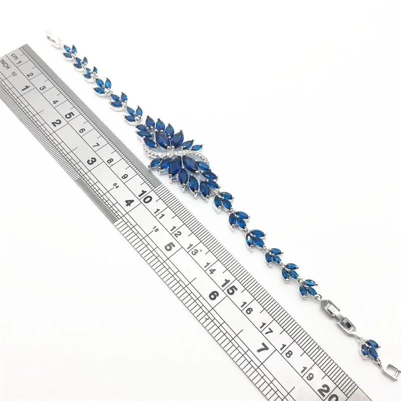 925 Sterling Silver Jewelry White CZ Blue Zircon Jewelry Sets For Women Earrings/Pendant/Necklace/Rings/Bracelet
925 Sterling Silver Jewelry White CZ Blue Zircon Jewelry Sets For Women Earrings/Pendant/Necklace/Rings/Bracelet