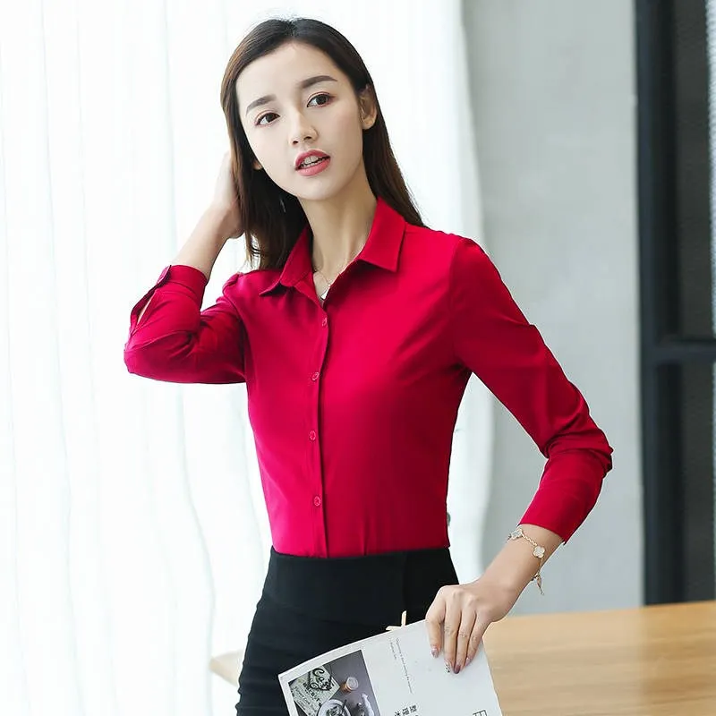 Work Wear Sale Women Shirt Chiffon Blusas Femininas Tops Elegant Ladies Formal Office Blouse XXL Solid Shirt Women
Work Wear Sale Women Shirt Chiffon Blusas Femininas Tops Elegant Ladies Formal Office Blouse XXL Solid Shirt Women