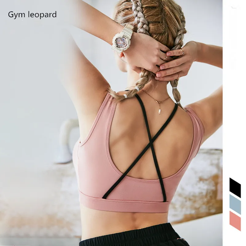 Gym leopard Cross strap Dark color contrast Fitness bra Front U shape Gathering chest yoga bra High-intensity running bra Top
Gym leopard Cross strap Dark color contrast Fitness bra Front U shape Gathering chest yoga bra High-intensity running bra Top