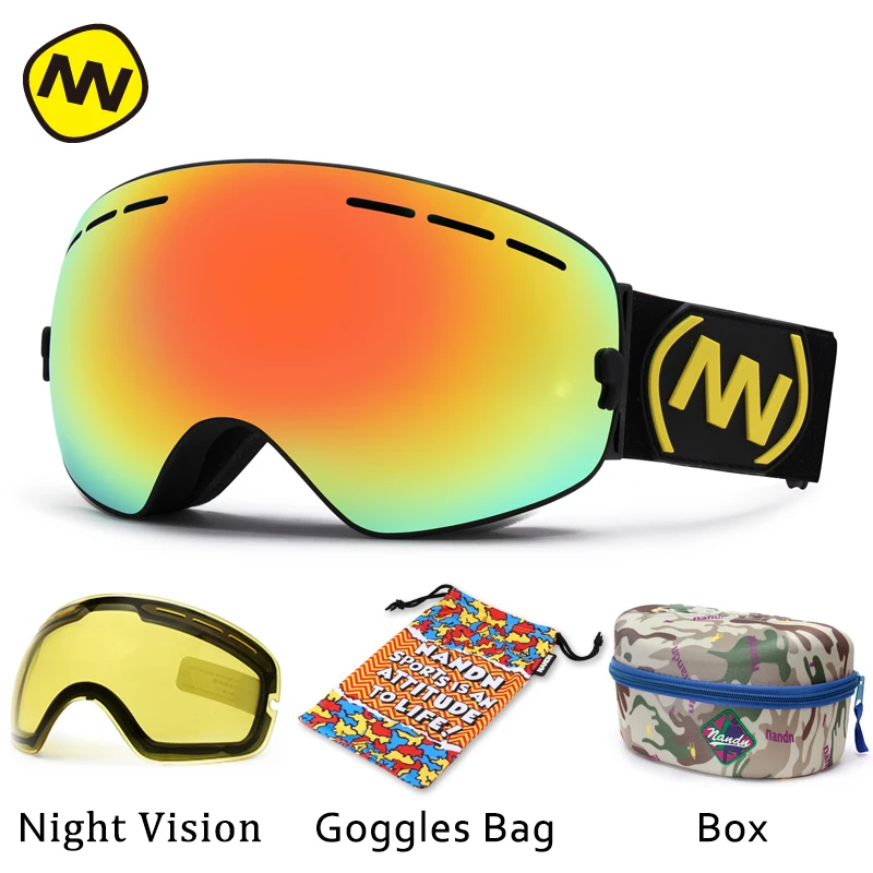 NANDN brand ski goggles UV400 anti-fog big ski mask glasses skiing men women snow snowboard goggles
NANDN brand ski goggles UV400 anti-fog big ski mask glasses skiing men women snow snowboard goggles