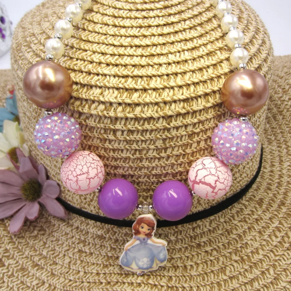 Kids Baby Birthday Gifts Princess Sofia Image Design Pendant Necklaces Toddler Girls Purple Chunky Bubblegum Necklace Jewelry
Kids Baby Birthday Gifts Princess Sofia Image Design Pendant Necklaces Toddler Girls Purple Chunky Bubblegum Necklace Jewelry
