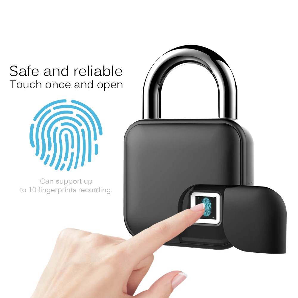 Smart Electronic Fingerprint Lock IP65 Waterproof AntiTheft Security Digital Padlock Bluetooth Door Lock USB charging
Smart Electronic Fingerprint Lock IP65 Waterproof AntiTheft Security Digital Padlock Bluetooth Door Lock USB charging