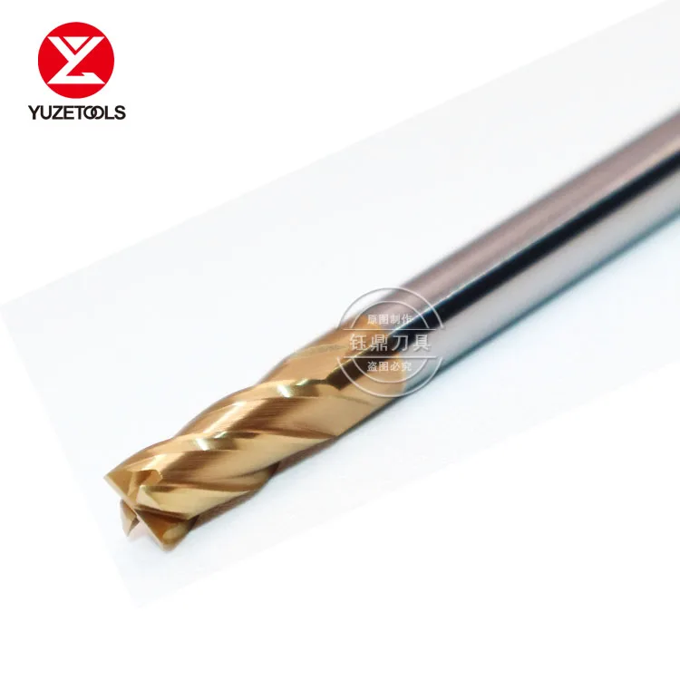 YUZETOOLS цена резка HRC65 4 канавки 1 мм ~ 12 сплав Карбид Вольфрамовая сталь фреза