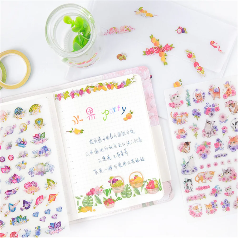 6 Sheets Cartoon Flowers Cat Paper Stickers DIY Scrapbooking Notebook Diary Photo Decorations Kawaii Stationery Label Stickers
6 Sheets Cartoon Flowers Cat Paper Stickers DIY Scrapbooking Notebook Diary Photo Decorations Kawaii Stationery Label Stickers