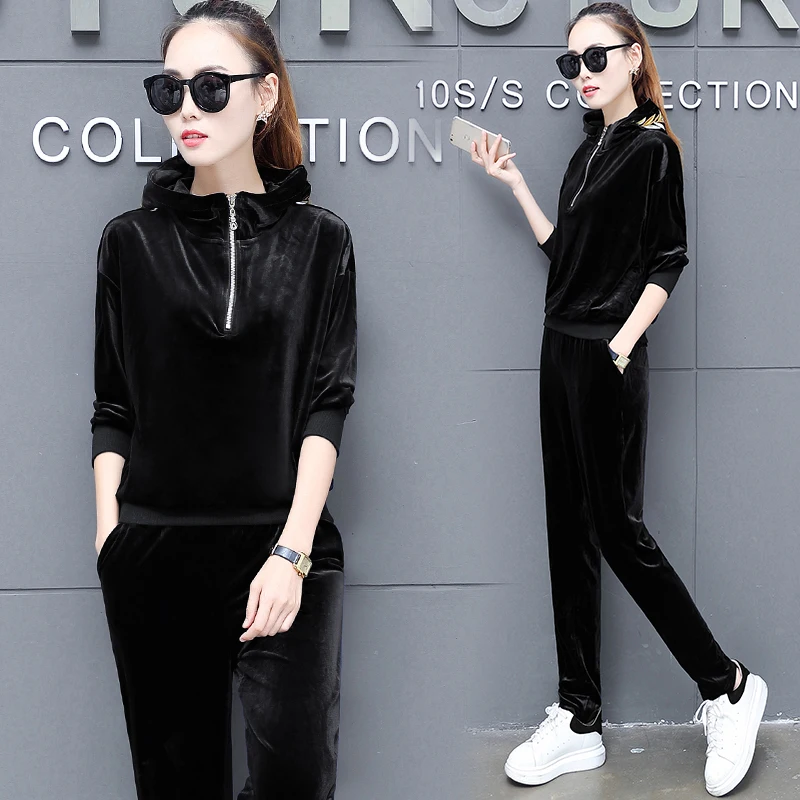autumn women casual outfit new velvet leisure Suit two-piece loose big yards fleece hoodies pants zip pocket size S-XXL Hoody
autumn women casual outfit new velvet leisure Suit two-piece loose big yards fleece hoodies pants zip pocket size S-XXL Hoody