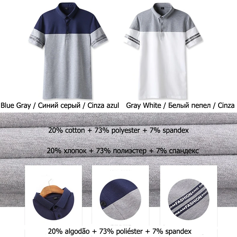 High Quality Hole Short Sleeve Print Letter Polo Classic Brand Men Polo Shirt Men Casual Contrast Color Splice Breathable Polos
High Quality Hole Short Sleeve Print Letter Polo Classic Brand Men Polo Shirt Men Casual Contrast Color Splice Breathable Polos