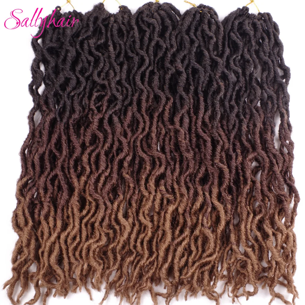 Sallyhair Faux Locs Curly на крючках косички волосы для наращивания 24 шт./пакет эффектом