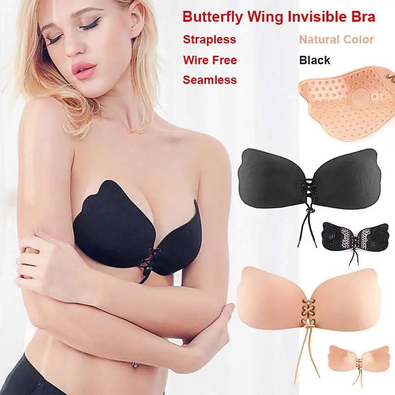 10pcs/lot Women Invisible Bras Silicone Underwear Wings Of The Goddess Instant Seamless bra Breast Lift Sexy Bra black wholesale
10pcs/lot Women Invisible Bras Silicone Underwear Wings Of The Goddess Instant Seamless bra Breast Lift Sexy Bra black wholesale