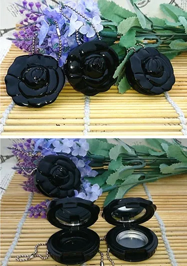 20.5mm Black Flower Shape Cosmetic Container, Empty Eyeshadow Powder Case with Mirror, Eyeshadow Compact case with aluminum pan
20.5mm Black Flower Shape Cosmetic Container, Empty Eyeshadow Powder Case with Mirror, Eyeshadow Compact case with aluminum pan