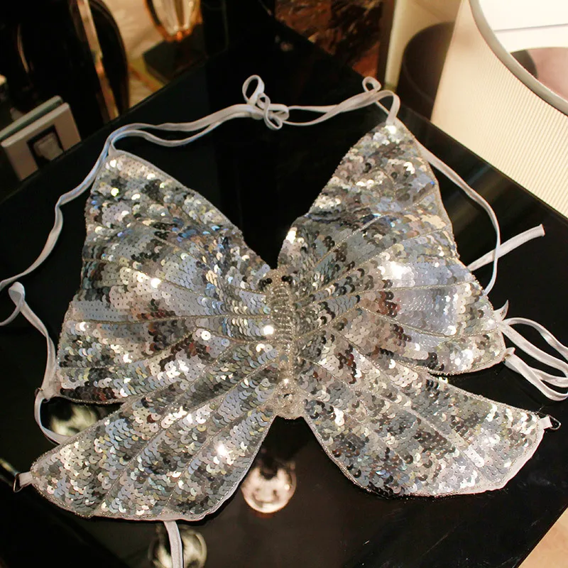 Sequins Butterfly Costumes for Women Modern Dance Costume Clothing Fashion Band Jazz Dance Performance Clothing Backless
Sequins Butterfly Costumes for Women Modern Dance Costume Clothing Fashion Band Jazz Dance Performance Clothing Backless