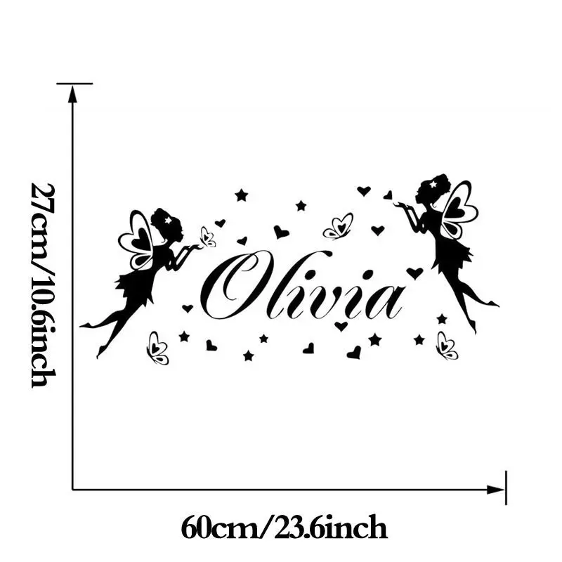 FairiesButterflies Wall Art Stickers Personalised Any Name Wall Sticker For Bedroom Removable Vinyl Wall Art Decoration SA069B
FairiesButterflies Wall Art Stickers Personalised Any Name Wall Sticker For Bedroom Removable Vinyl Wall Art Decoration SA069B