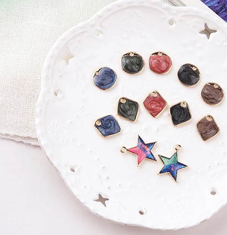 50PCS/lot Alloy Material Mixed Color Enamel Round Star Shape Charm Oil drop for Earring DIY Jewelry Accessory Findings Wholesale
50PCS/lot Alloy Material Mixed Color Enamel Round Star Shape Charm Oil drop for Earring DIY Jewelry Accessory Findings Wholesale