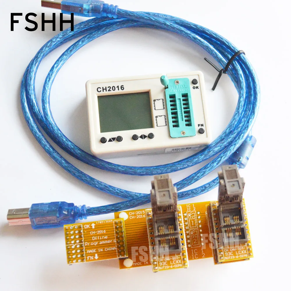 Автономные ПРОГРАММАТОРЫ CH2016 SPI FLASH программатор + стандартный тестовый разъем