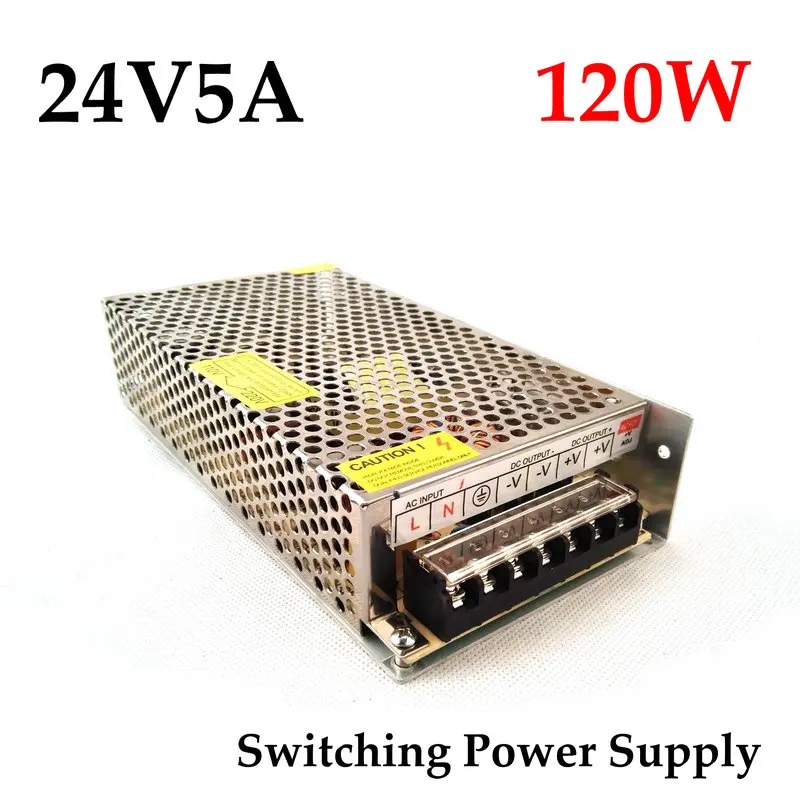 24VDC 5A 120W Switching Power Supply Driver for Monitor camera/LED Strip AC 100~240V Input to DC 24V
24VDC 5A 120W Switching Power Supply Driver for Monitor camera/LED Strip AC 100~240V Input to DC 24V