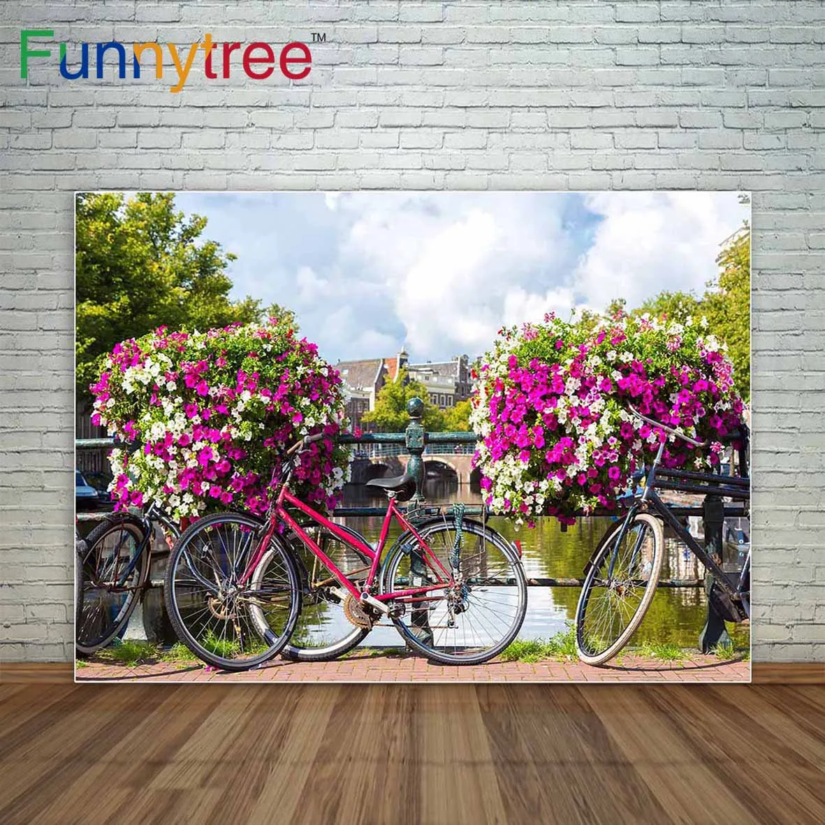 Фотофон Funnytree для фотостудии, декорация для фона с велосипедами на мосту над каналом в стиле «Канал»
Фотофон Funnytree для фотостудии, декорация для фона с велосипедами на мосту над каналом в стиле «Канал»