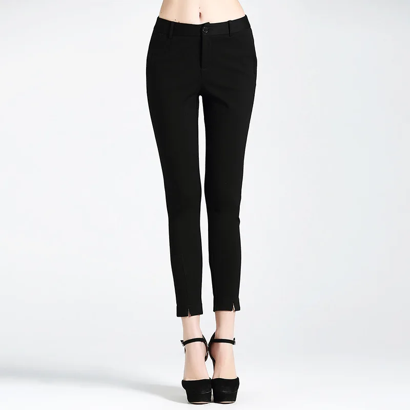 Kez keer New 2018 spring women ankle length pants slim fit pencil pants England style classic hit color black female trousers
Kez keer New 2018 spring women ankle length pants slim fit pencil pants England style classic hit color black female trousers
