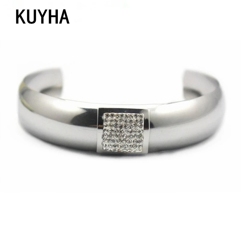 58MM 100% Stainless Steel Bangle Crystal Rhinestone Bracelet 1.5Cm Thick Expandable Cuff Bracelet Accessory DIY Jewelry
58MM 100% Stainless Steel Bangle Crystal Rhinestone Bracelet 1.5Cm Thick Expandable Cuff Bracelet Accessory DIY Jewelry