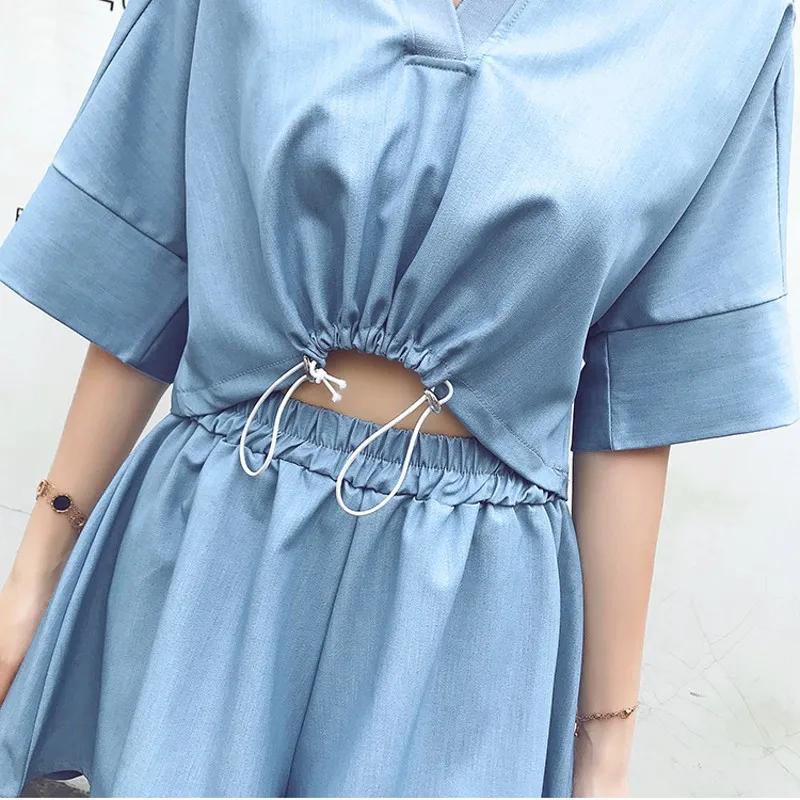 2019 New Spring Summer harness Denim Dress Women Two-piece suit Fashion cowboy Slim A word Dress Sling embroidery vestidos
2019 New Spring Summer harness Denim Dress Women Two-piece suit Fashion cowboy Slim A word Dress Sling embroidery vestidos
