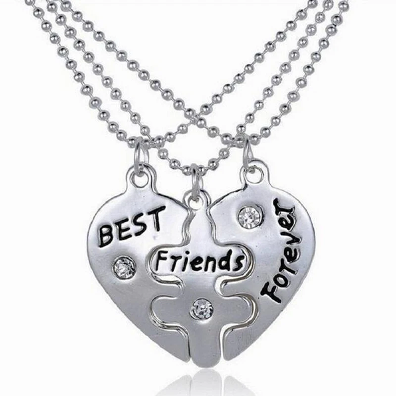 Hot Sale Jewelry Trendy Chic Gifts Necklace Best Friends Forever Three Parts Match Pendant Necklace
Hot Sale Jewelry Trendy Chic Gifts Necklace Best Friends Forever Three Parts Match Pendant Necklace