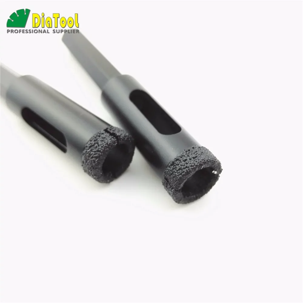 DIATOOL 2pcs Diameter 14mm Hex Vacuum Brazed wet drill bits For drilling granite ceramic Hexagon shank diamond | Инструменты