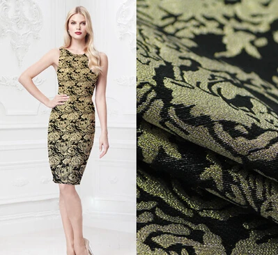 Gold rose jacquard relief spring fashion runway silver and gold brocade fabric imported dress fabric
Gold rose jacquard relief spring fashion runway silver and gold brocade fabric imported dress fabric