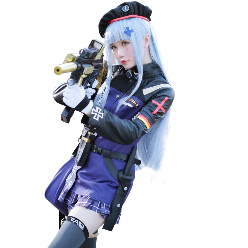Game Girls Frontline HK416 Purple Battle Unifrom clothes wig and bag set Halloween Carnival Outfit For Women Girls
Game Girls Frontline HK416 Purple Battle Unifrom clothes wig and bag set Halloween Carnival Outfit For Women Girls