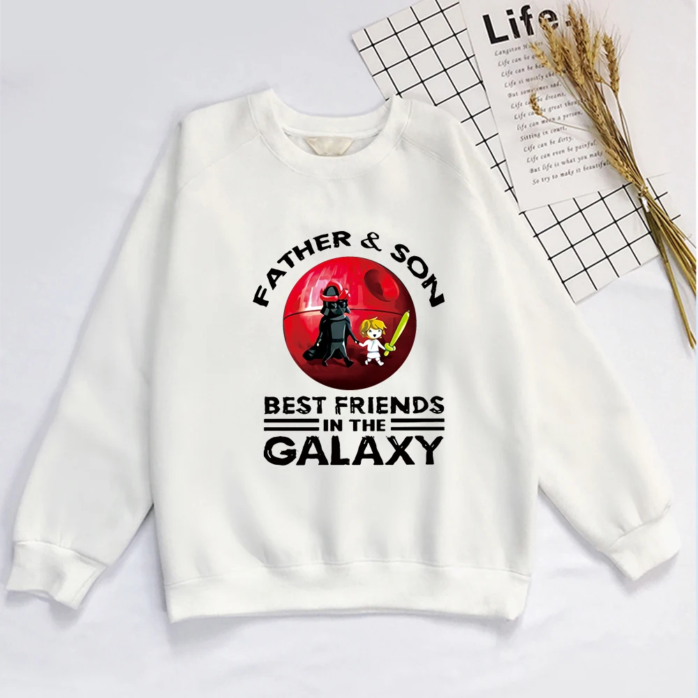 Star Wars Sweatershirt отец и сын лучшие друзья Звездные войны семья с длинным рукавом