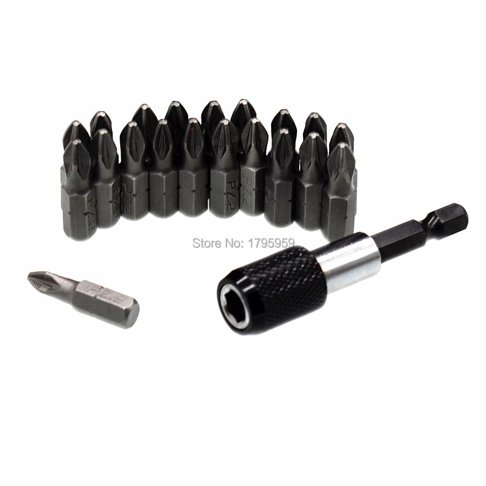 20pcs PZ2 Pozidriv Impact Screwdriver Bits 25mm 1/4" Hex Shank with 60mm Magnetic Screw Driver Insert Bit Holder Tools Set
20pcs PZ2 Pozidriv Impact Screwdriver Bits 25mm 1/4" Hex Shank with 60mm Magnetic Screw Driver Insert Bit Holder Tools Set