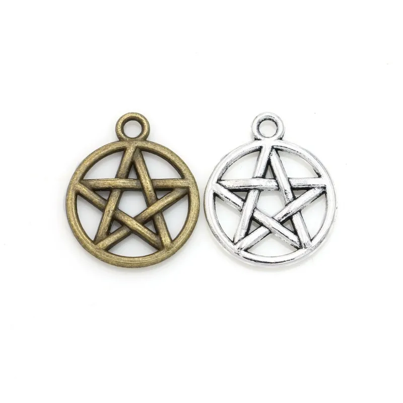 10pcs Vintage Antique Silver Plated Pentacle Star Charms Pendants for Jewelry Making Findings DIY Handmade 20x16mm
10pcs Vintage Antique Silver Plated Pentacle Star Charms Pendants for Jewelry Making Findings DIY Handmade 20x16mm