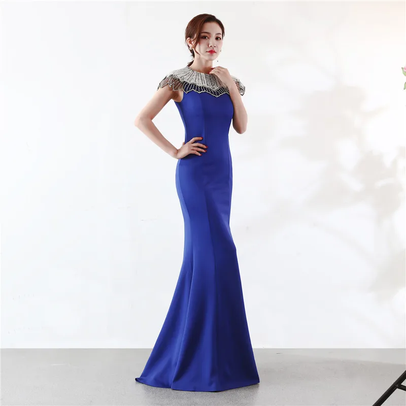 Sladuo 2019 New Women Elegant Diamond Embroidery Stand Collar Sleeveless Long Mermaid Formal Sexy Slim Night Club Maxi Dress
Sladuo 2019 New Women Elegant Diamond Embroidery Stand Collar Sleeveless Long Mermaid Formal Sexy Slim Night Club Maxi Dress