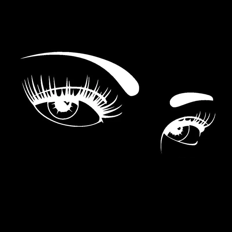 17.7*8.9CM A Pair Of Beautiful Eyes Of Car Stickers Covering The Body Of Fashion Vinyl Decals Black/Silver C7-1110
17.7*8.9CM A Pair Of Beautiful Eyes Of Car Stickers Covering The Body Of Fashion Vinyl Decals Black/Silver C7-1110