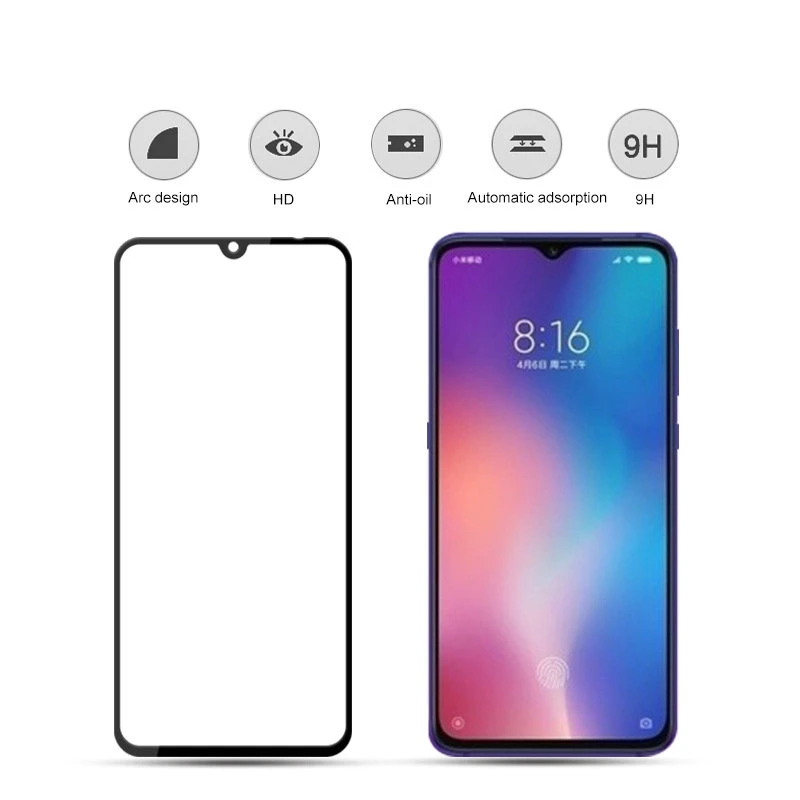 2PCS Full Cover Tempered Glass For Xiaomi Mi 9 Screen Protector protective film Mi9 glass | Мобильные телефоны и
